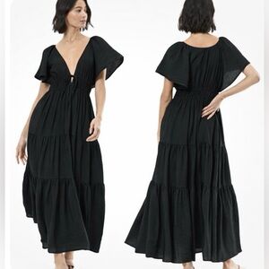 Young Fabulous & Broke Mara Black Maxi Dress M NWT